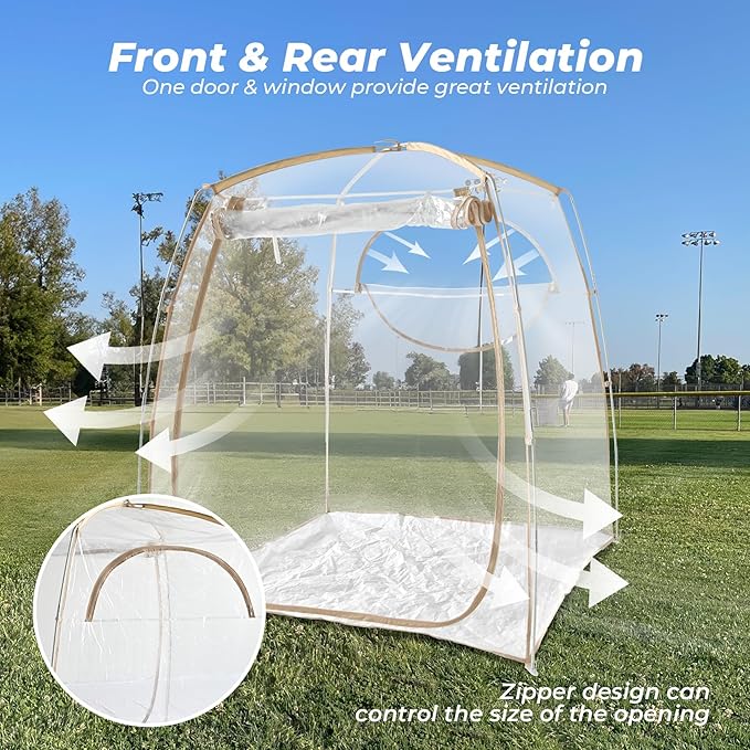 All Weather Proof Pod Sports Pod,540°View Weather Tent,1-4 Person Instant Tent with Sealed Floor,Outdoor Screen House with Carrying Bag,Screen Room for Sport Event,Camping,Fishing
