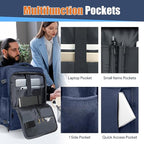 55L Travel Backpack, Extra Large Laptop Backpack, Carry On Backpack, Expandable 50L - 60L Large Luggage TSA Flight Approved Anti-Theft Laptop Bag, 18.4 Inch Business Weekender Bag For Men, Blue