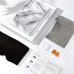 FRESHME Sleep Mask Blackout - Handmade Cotton Sleep Mask for Women Men Eye Mask for Sleeping Black Soft Eye Cover for Sleeping with Adjustable Veclro Breathable Eye Blindfold for Night Nap Travel