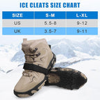 Spikeless Ice Cleats,Anti-Slip Snow Winter Traction Grips Crampoms for Slick Wet Surface Indoor Outdoor Use Ice Shoes Grippers Rubber Tread Overshoes