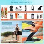 NACATIN Inflatable Stand Up Paddle Board with Kayak Seat,10'6"Upgrade Version Blow Up Paddle Boards for Adults with Premium SUP Accessories&Backpack,Adjustable Paddle,Camera Mount,Fins,Hand Pump