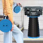 ALEVMOOM Upgraded Nylon Collapsible Stool with 500lbs Max Weight Portable Retractable Folding Telescoping Stools for Adults Chair for Outdoor Camping Fishing Hiking BBQ(Nylon Blue)