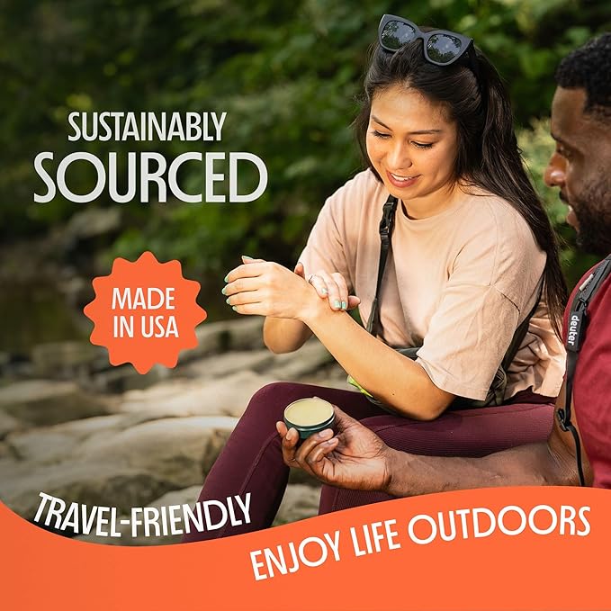 Murphy's Naturals Mosquito Repellent Balm for Outdoor Patio, Hiking, Camping, Plant-Based Cedarwood, Lemongrass & Rosemary, DEET-Free, 2oz, 2-Pack