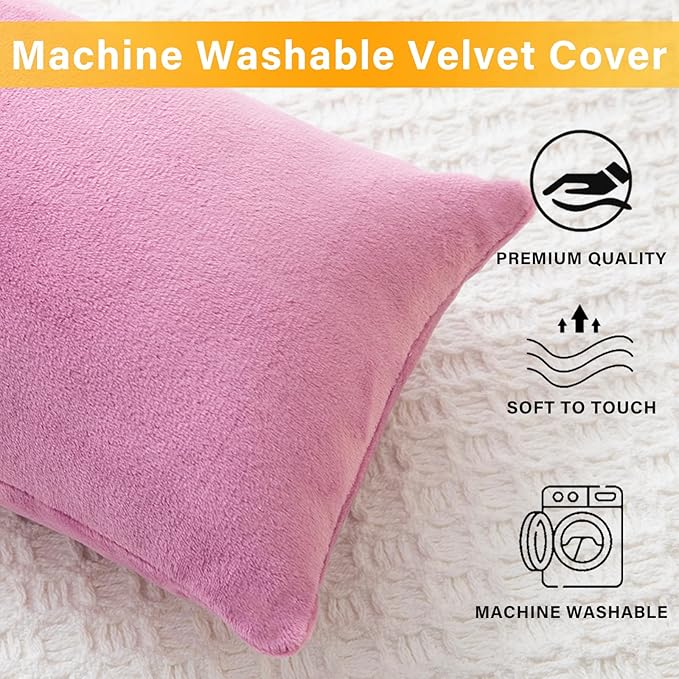 2 Pack Small Pillow, Memory Foam Mini Pillow 11 X 7 Inches for Travel, Sleeping, Nap and Neck, Knee, Lumbar Support, Tiny Cushion for Pet, Dogs (Purple)