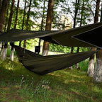 onewind Camping Hammock with Rain Fly and Bug Net Portable Lightweight 11ft Double Hammock with 12ft Ultralight Silnylon Tarp and Mosquito Net Ridgeline 12Ft Tree Straps for Camping Hiking Backpacking