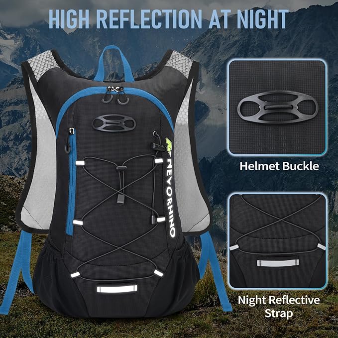Lightweight Hydration Backpack, Running Backpack with 2L Water Bladder, Hydro Water Daypack for Cycling Hiking Rave for Men Women