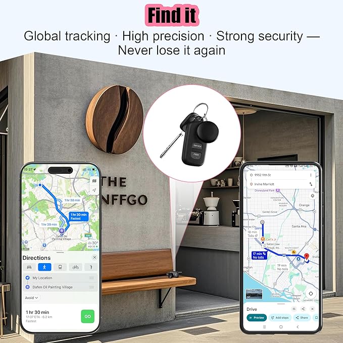 2026 Air Tracker Smart Tags Android & iOS-4 Packs,Dual System Bluetooth Luggag Tracker Keys Finder/Item Locator Work with Apple Find My (iOS)&Google's Find Hub(Android) for Key,Backpack,Luggage Black