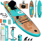 AKSPORT Inflatable Stand Up Paddle Board, SUP Board with All Accessories, Wide Stable Design, Non-Slip Deck, Inflatable Paddle Boards for Youth & Adult
