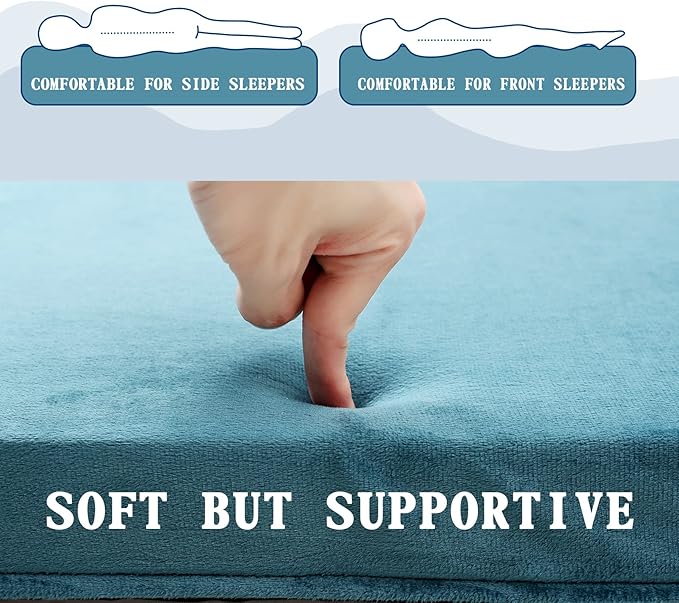 Foam Camping Mattress - Roll Up Sleeping Mat for Cot, Foam Sleeping Pad for Camping with Cover for Kids, Adults, Portable Camping Mat, Camping Pad for Bed, Car