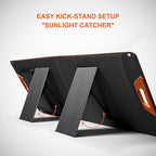 Solar Panels 100Watt Portable 24% High-Efficiency 18V Foldable Solar Charger with USB Outputs for Power Stations, Phones, IP65 Waterproof Perfect for Camping, RVing, Home Backup and Off-Grid Blackouts