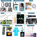 254 in 1 Survival Kit, First Aid Kit Survival for Outdoor Emergencies Includes Hatchet, Shovel, Flashlight, Tools Ideal for Camping, Hiking, Travel Gift for Men