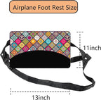 Airplane Foot Hammock Ajustable Foot Hammock for Plane Travel Comfort Travel Essentials Portable Airplane Foot Rest,Long Flight Accessories (Mandala, 2 Pack)