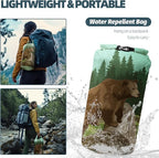 Outdoor Camping Blanket with Sherpa Lining, Extra Warm Thick Camp Blankets and Puffy Ultralight Soft Poncho DWR Camping Quilt for Cold Weather, Adventure, Sleeping, Backpacking 78"x 56"