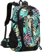 FENGDONG 40L Waterproof Lightweight Outdoor Daypack Hiking,Camping,Travel Backpack for Men Women Leaf