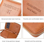 Multi-Function RFID Travel Passport Wallet with Phone Pocket - Ultimate Passport Holder for Women & Men | Holds Phones, Passports, Cash, Cards & Boarding Passes (Pink)