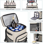 Large Waterproof Insulated Cooler Backpack for Men & Women, Leak Proof Cooler Backpack for Camping, Beach, Fishing, Picnic, Travel, Outdoor, 30L, 48Cans