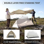 Naturehike Cloud-Up 2 Person Tent Lightweight Backpacking Tent with Footprint - Free Standing Ultralight Camping Hiking Backpack Tents Two Person Tent