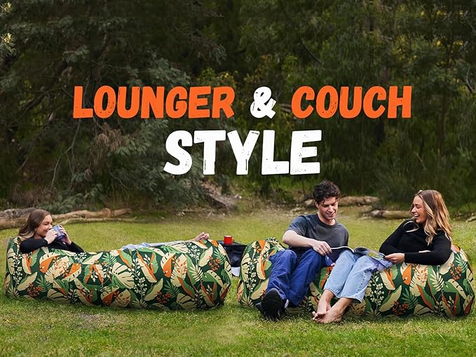 WEKAPO Inflatable Sun Lounger, Air Sofa, Hammock, Portable, Waterproof and Leak-Proof, Ideal for Backyard, Beach, Travel, Camping, Picnics and Music Festivals