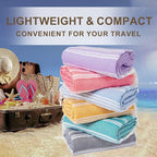 Genovega 6 Packs Oversized Turkish Beach Towel Thin Quick Dry Sand Free Pool Swim Towels Large XL Adult Clearance Blanket Travel Vacation Accessories Essentials Rhombus