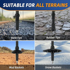 Lightweight Collapsible Kids Hiking Poles - Retractable Kids Hiking Stick, Telescoping Aluminum Trekking Poles 2 Pack, Adjustable Kids Ski Poles by Croosse