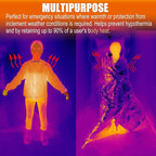 Emergency Blankets Mylar Thermal Blanket-(50 Pack) of Gigantic Space Blanket 82 * 64 in. Survival Blankets Heavy Duty Camping Gear,First Aid