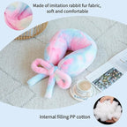 Travel Pillow Multifunctional Airplane Travel Neck Pillow Provides Neck and Lumbar Support During Travel Airplane Pillow Colorful Pink