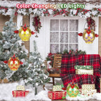 Outdoor Christmas Lantern with Solar LED Light and Snowflake Red Cardinal Christmas Decorations for Garden Yard, Cardinal Gifts for Loss of Loved One