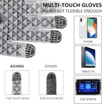 Achiou Winter Gloves, Glove for Men Women, Upgraded Touch Screen Texting Warm Running with Thermal Soft Knit Lining