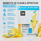 EN, Sugar-Free Electrolytes Powder Packets – Keto Electrolytes Hydration Packets, Single-Serving Electrolytes, Zero Calories, Vegan, Non-GMO, Organic, Gluten-Free, Lemonade 18 CT