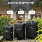 SwissGear Sion Softside Expandable Luggage – Carry-On Suitcase with 360 Degree Wheels & Retractable Handle – 21 Inch, Perfect for 1-3 Night Trips – Burgundy