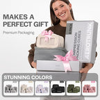 Compression Packing Cubes for Travel - Luggage Organizer Bags - Double Zipper Packing Cubes for Suitcases (2-Pack, Mocha)