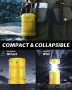 Lichamp 4 Pack LED Camping Lanterns, Battery Powered Camping Lights LED Collapsible Flashlight Portable Emergency Supplies Kit, A4YL