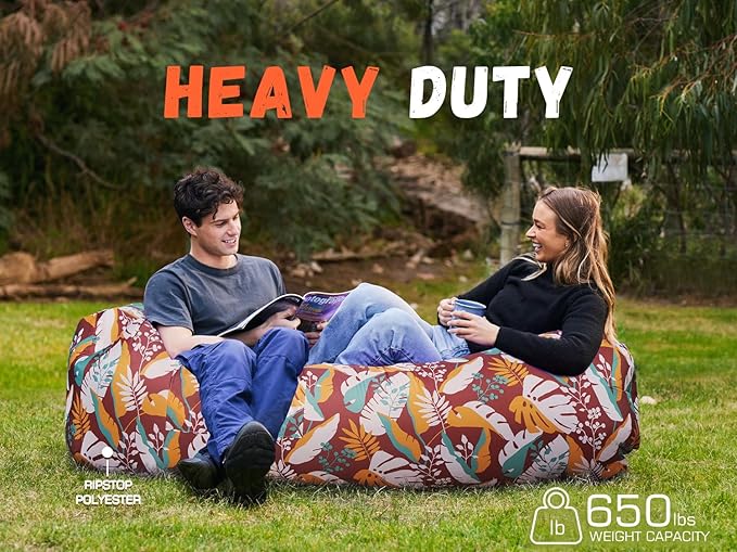 WEKAPO Inflatable Sun Lounger, Air Sofa, Hammock, Portable, Waterproof and Leak-Proof, Ideal for Backyard, Beach, Travel, Camping, Picnics and Music Festivals