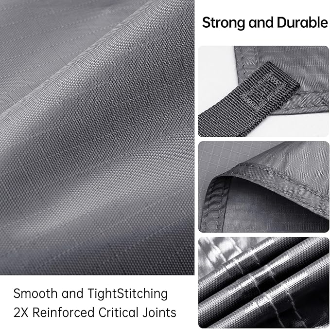 FREE SOLDIER Waterproof Portable Tarp Multifunctional Outdoor Camping Traveling Awning Backpacking Tarp for Shelter Rain (Gray 10×10.5ft)