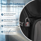 Forge Smal TSA Approved Luggage Locks: Ultra Secure dimple Key Locks with zinc Alloy Body, for Luggage, Travel Cases, Backpacks, Suitcase and More. Black 6PK.