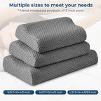 Travel Pillow Memory Foam Pillows, Ergonomic Wave Cervical Neck Pillow for Neck Pain Relief, Compressible Medium Firm Side Sleeper Pillow, Ideal for Camping, Office, Home & Bed (Dark Grey, S)