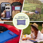 Pro Goleem Small Pillow 11’’x6’’x2.5’’ for Camping and Traveling with Name Tag Mini Tiny Pillow for Toddler Sleeping and Chair Car Air Nap Neck Lumbar Knee Rest Pillows, Lavender