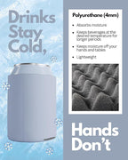 PartyPrints 1000 Pack Frost Blank Can Cooler Sleeves, Customizable Bulk Can Coolers, Extra-Thick Collapsible Drink Insulator Sleeve, Beer Can Coolers for Party Beverages