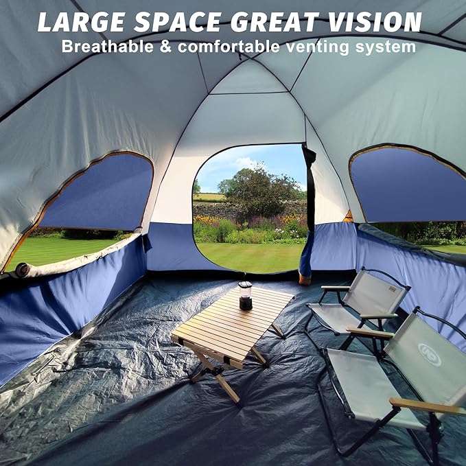 UNP SUV Dome Tent for Camping, Outdoor 6 Person Car Camping Tent, Easy Set Up SUV Tailgate Tent with Rainfly 10' x 10' Vehicle Camping Tent