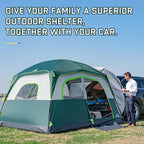 SUV Tents for Camping 6 Person Waterproof, Car Family Camping Tent with Tailgate Attachment for SUV, Jeep, Truck with Cap, Easy Setup Large Tent for Outdoor Camping