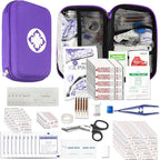 Car-Home Survival First-Aid Kit Emergency-Kit - Purple 273Piece Equipment Travel Supplies First Aid Set Home Essentials Camping Hiking YIDERBO