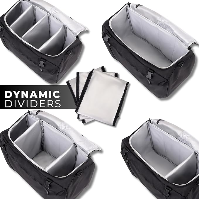 Athletico SneakerBox - Premium Sneaker Travel Duffel Bag/Backpack - For Shoes, Clothes, and Gym (Black)