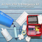 Waterdrop Gravity Water Filter Straw, Camping Water Filtration System, Water Purifier Survival for Travel, Backpacking and Emergency Preparedness, 1.5 gal Bag, 0.1 Micron, Light Blue