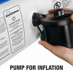 SoundAsleep Products Camping Series Air Mattress Includes Eco-Friendly PVC - Included Rechargeable Air Pump - Queen Size