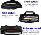 Briefcase Bag 15.6 Inch Laptop Messenger Bag Business Office Bag for Men Women, Shoulder Bag fit for Computer Notebook MacBook Hp Dell Lenovo Asus Apple