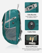 WATERFLY Lightweight Packable Hiking Backpack: 30L Foldable Travel Daypack Ultralight Camping Day Pack for Woman Man