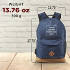 DISCOUNT PROMOS Custom Multipurpose Laptop Backpacks Set of 10/40/80, Personalized Bulk Pack - Lots of Features for Everyday Use, Perfect for Employess, Businessman - Blue