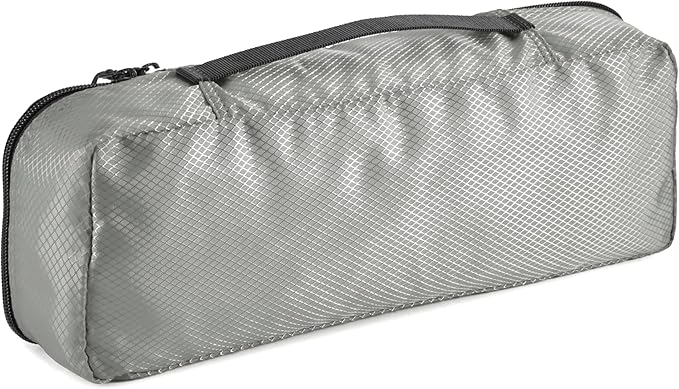 Amazon Essentials 4-Piece Packing Cubes Travel Accessories Set, Luggage Organizer with Double Zipper, Mesh Top, 100% Polyester, Slim, Gray (Previously Amazon Basics)