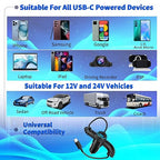 [Apple MFi Certified] iPhone 17 Car Charger Fast Charging, Braveridge 4.8A USB Power Cigarette Lighter USB-C Car Charge + 6FT Type-C Coiled Cord for iPhone 17/17 Pro Max/16 Pro/15/Galaxy S26/S25/Pixel