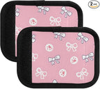 Bowknot Cat Paw Print Pink Luggage Handle Wrap for Suitcase Luggage Tags Handle Covers Identifiers Soft Decorations Travel Accessories 2 Pack
